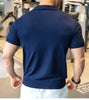 Camisa Polo Masculina de Tricô Azul